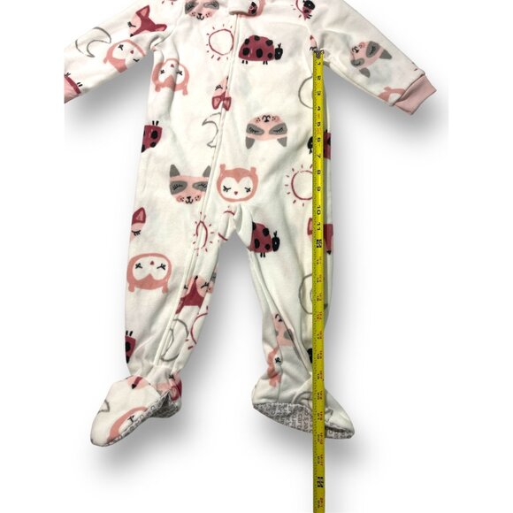 Carter's Baby Girls Long Sleeve One Piece Pajama, 18 Months , White | New - Picture 8 of 11